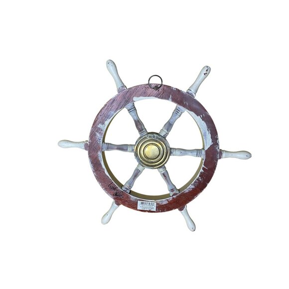 Nautical Wooden Ship Wheel Wall Decor By World Bazaars Inc. - Picture 7 of 7